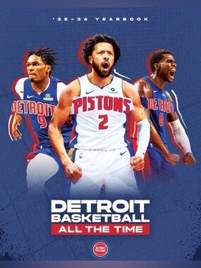 2025-2026 DETROIT PISTONS YEARBOOK CADE CUNNINGHAM NEW